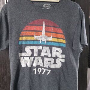 Star Wars Tshirt Gray Short Sleeve